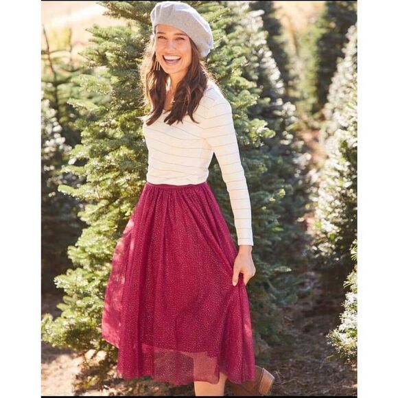 Matilda Jane Moments with You Sparkle City flowy boho M skirt - Picture 2 of 6